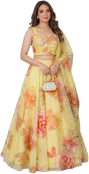 Yellow Bollywood Wedding Lehenga